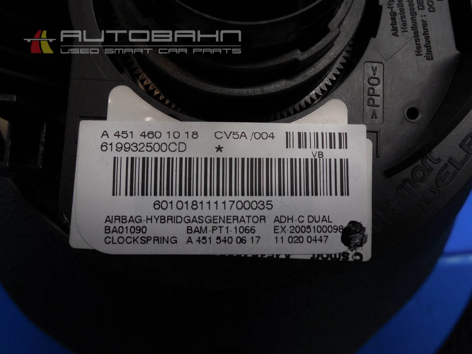 Fortwo Passion Pure OEM Steering Wheel & Airbag & Clockspring & Trim 12.jpg