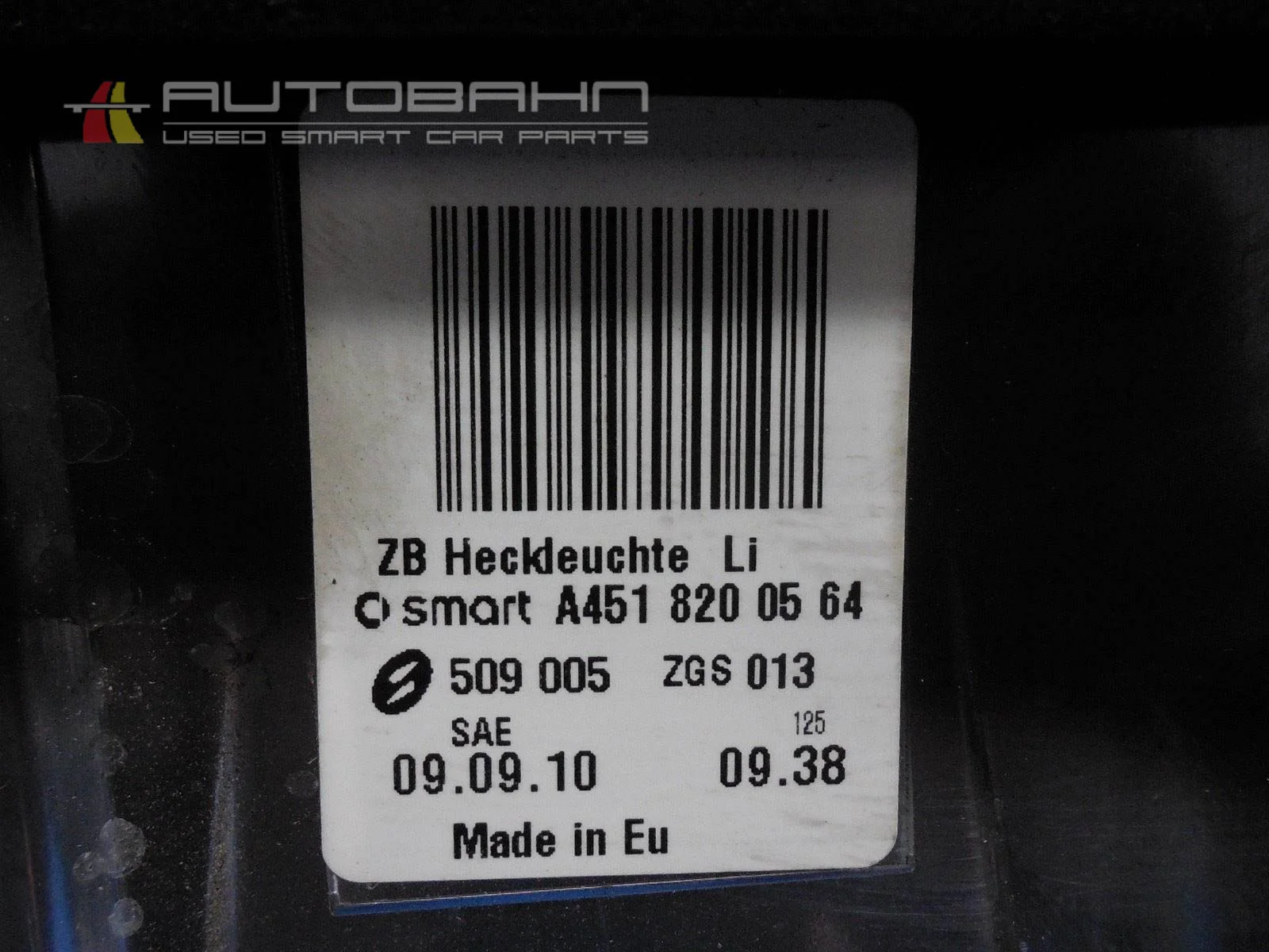 Fortwo Passion Pure 2008-14 OEM Left & Right Side Tail Lights + Bulbs 11.jpg