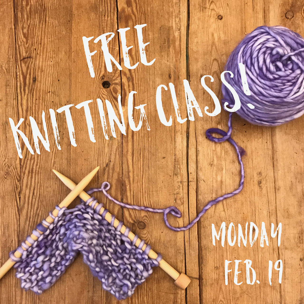 Free Knitting Class