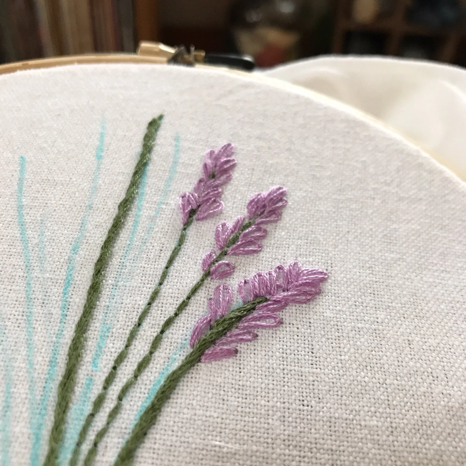 Lavender Embroidered Towel
