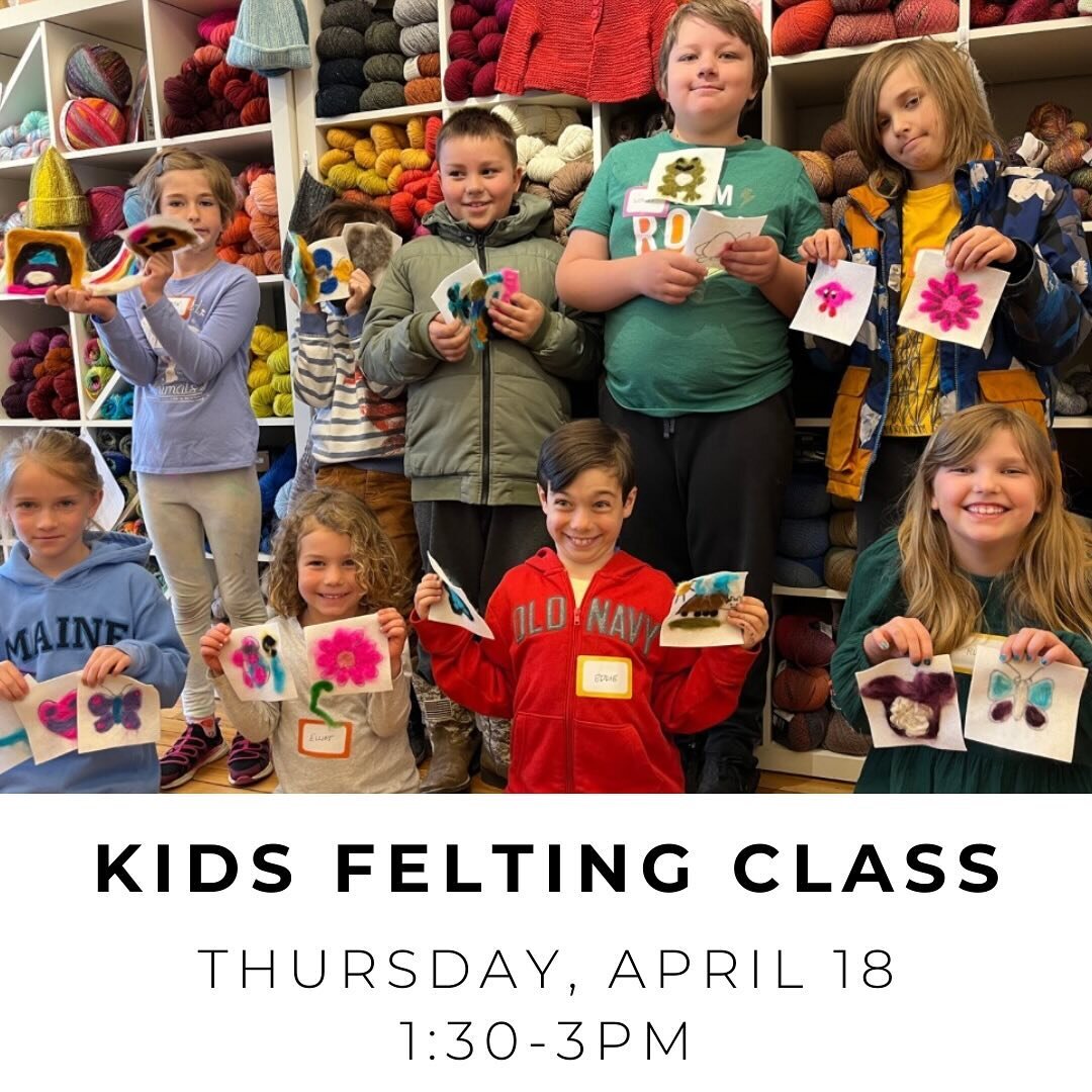Still a handful of spots in our kids felting class next month. Use the link in profile to sign up. Just Look at these wonderful artists from last year!