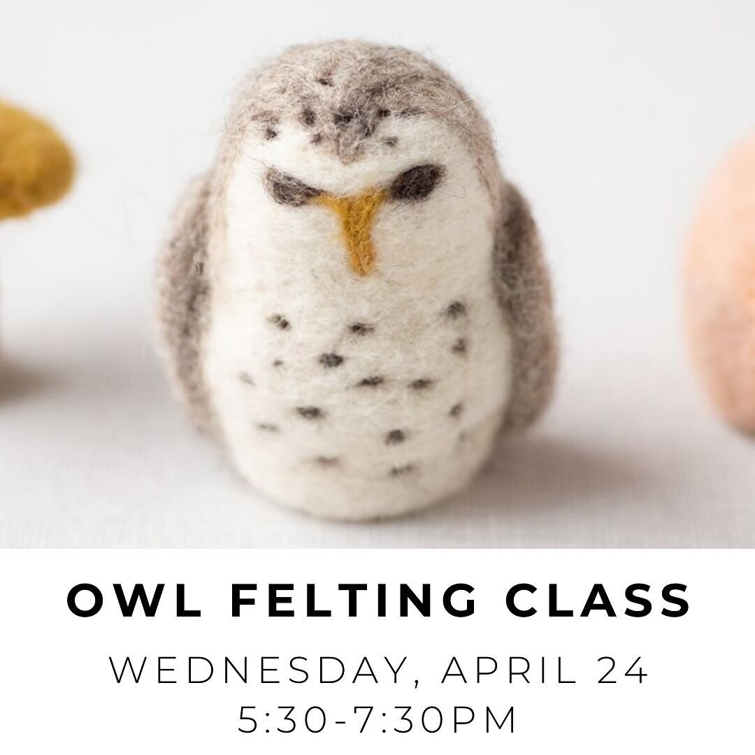 Whooooooo wants to felt some owls with us in April?