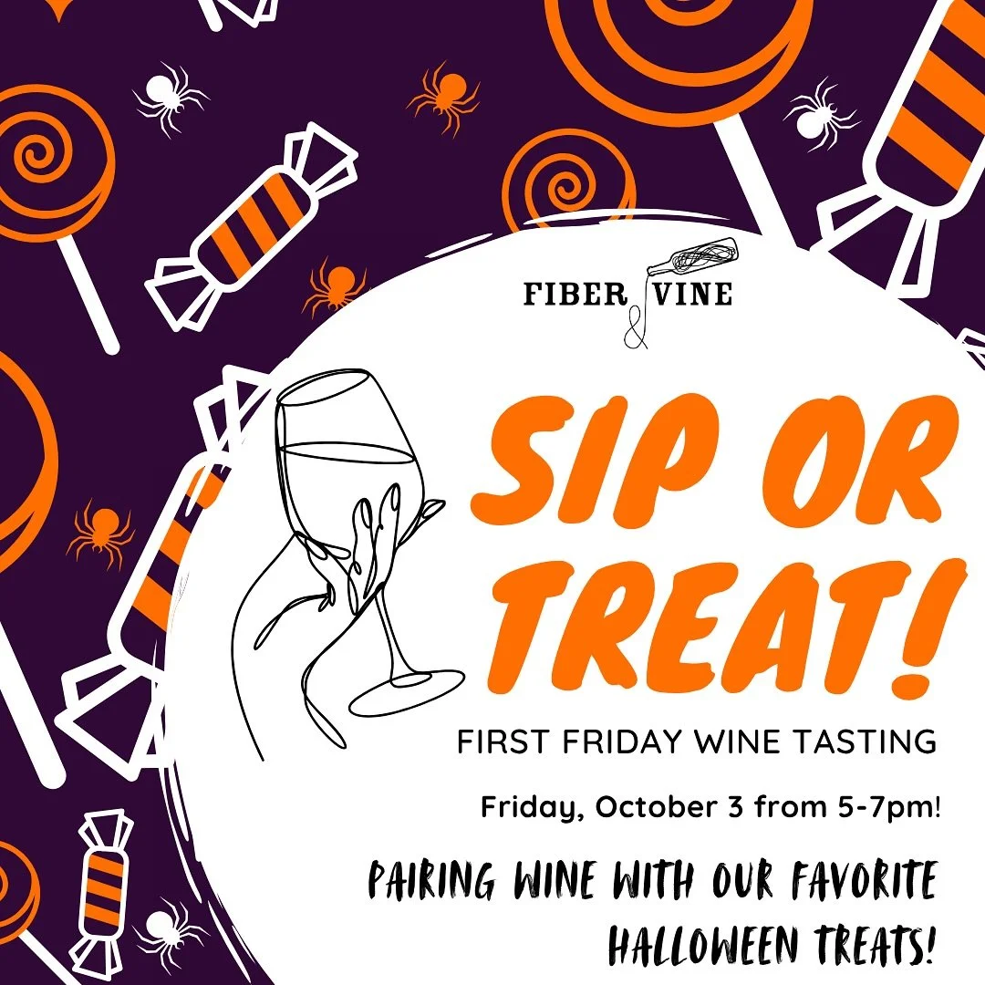 Excited for First Friday! We&rsquo;ll be pairing the wines with our favorite Halloween treats&hellip; both sweet and savory! 🎃💀👻🍫🍷 Free event, from 5-7pm! @sopowineco