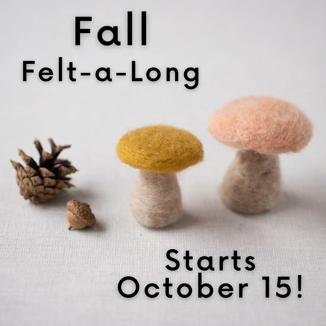 Join us for our first Felt-a-Long,  starting next week! For the cost of a typical felting class, you can come in three times, use our tools and wool, and work on what you want! We&rsquo;ll be here to help and guide you. Use the link in our profile to