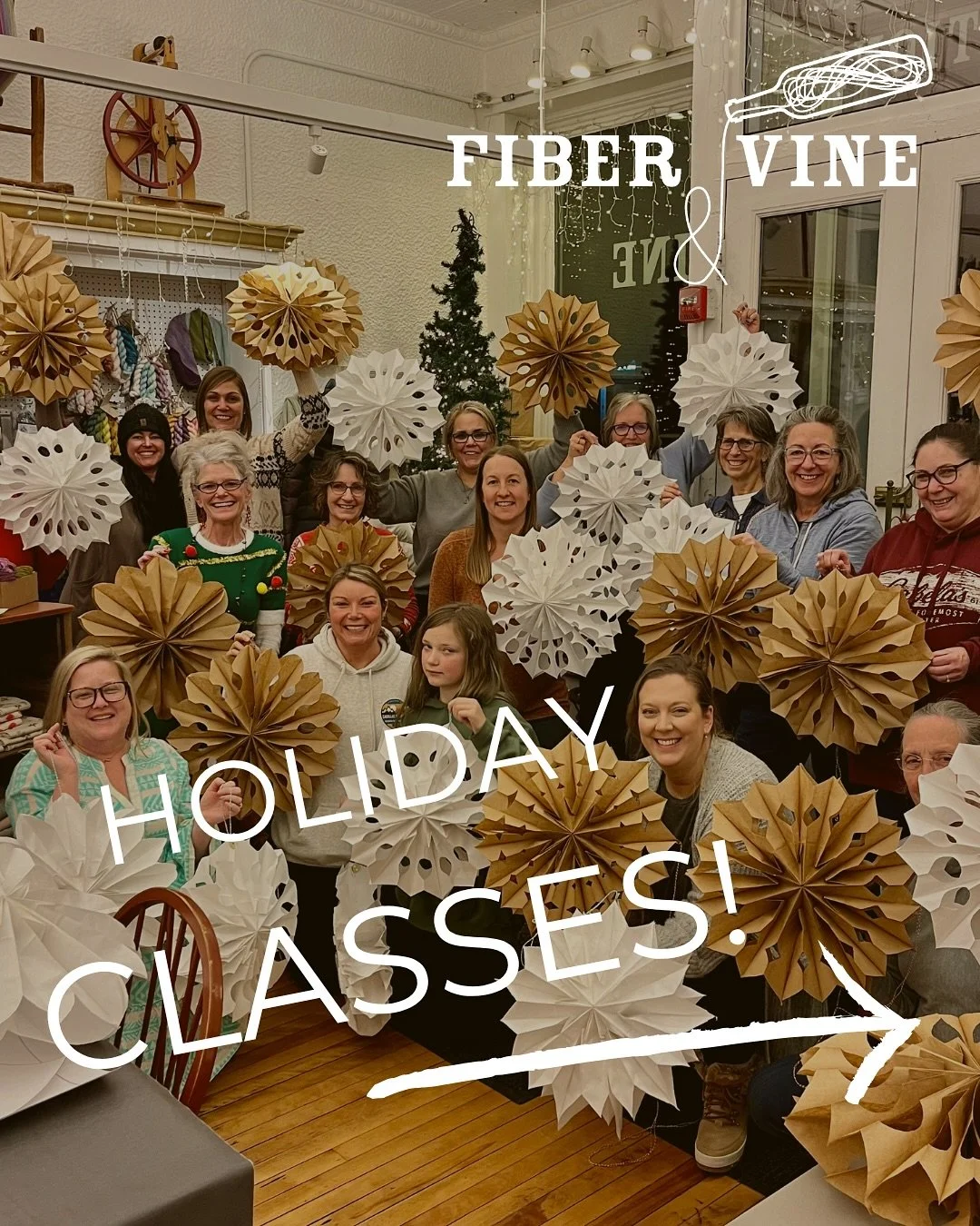 Here it is folks! Our class list through the end of the year.  Come have some crafty fun with us! 🎄❄️☃️ 🧦