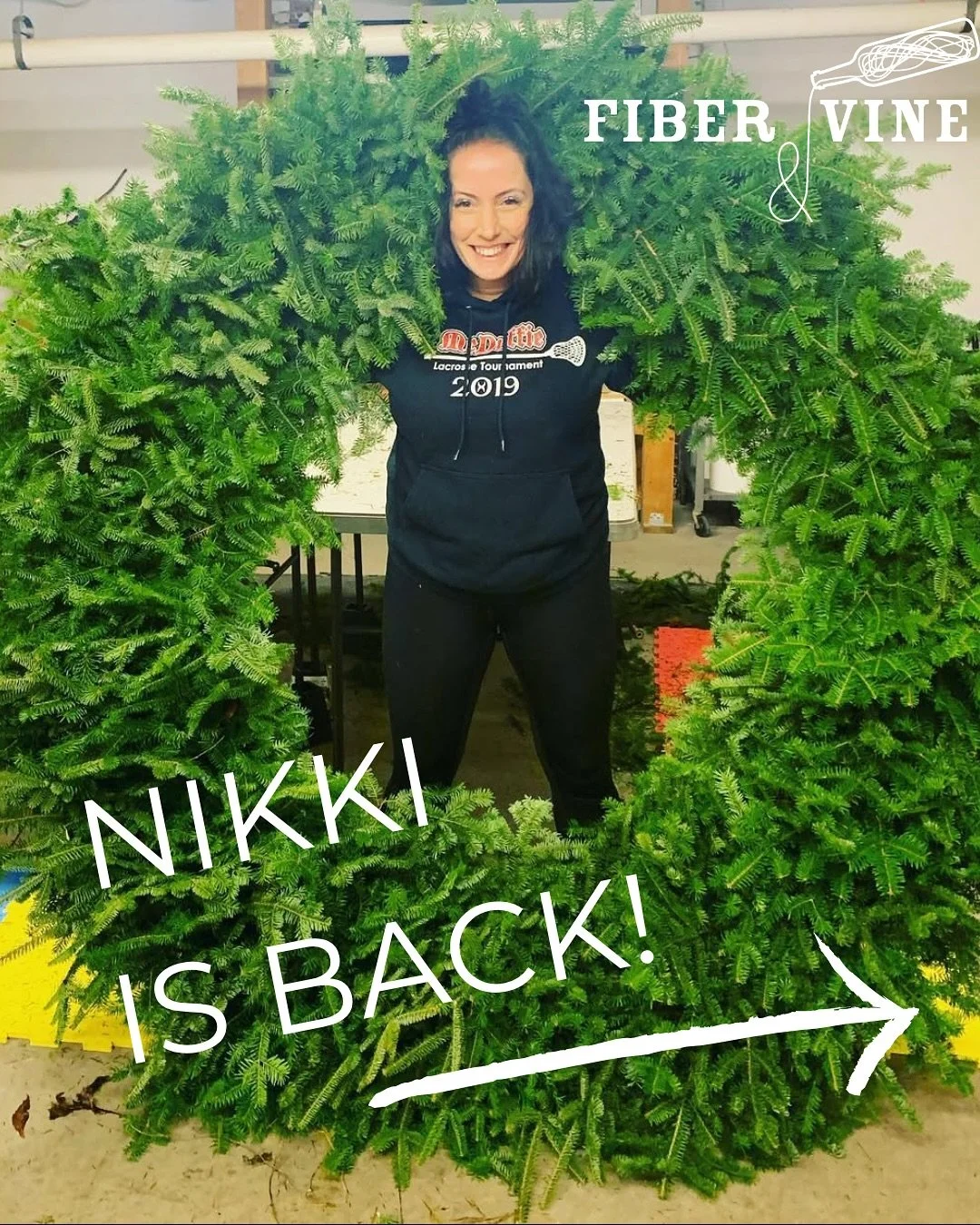 Very much looking forward to having @nikjp3 here for wreath making classes this season! We love her vibe and you will too. Plus&hellip; you&rsquo;ll make the best wreath of your life! 🌲🌲🌲🌲🌲