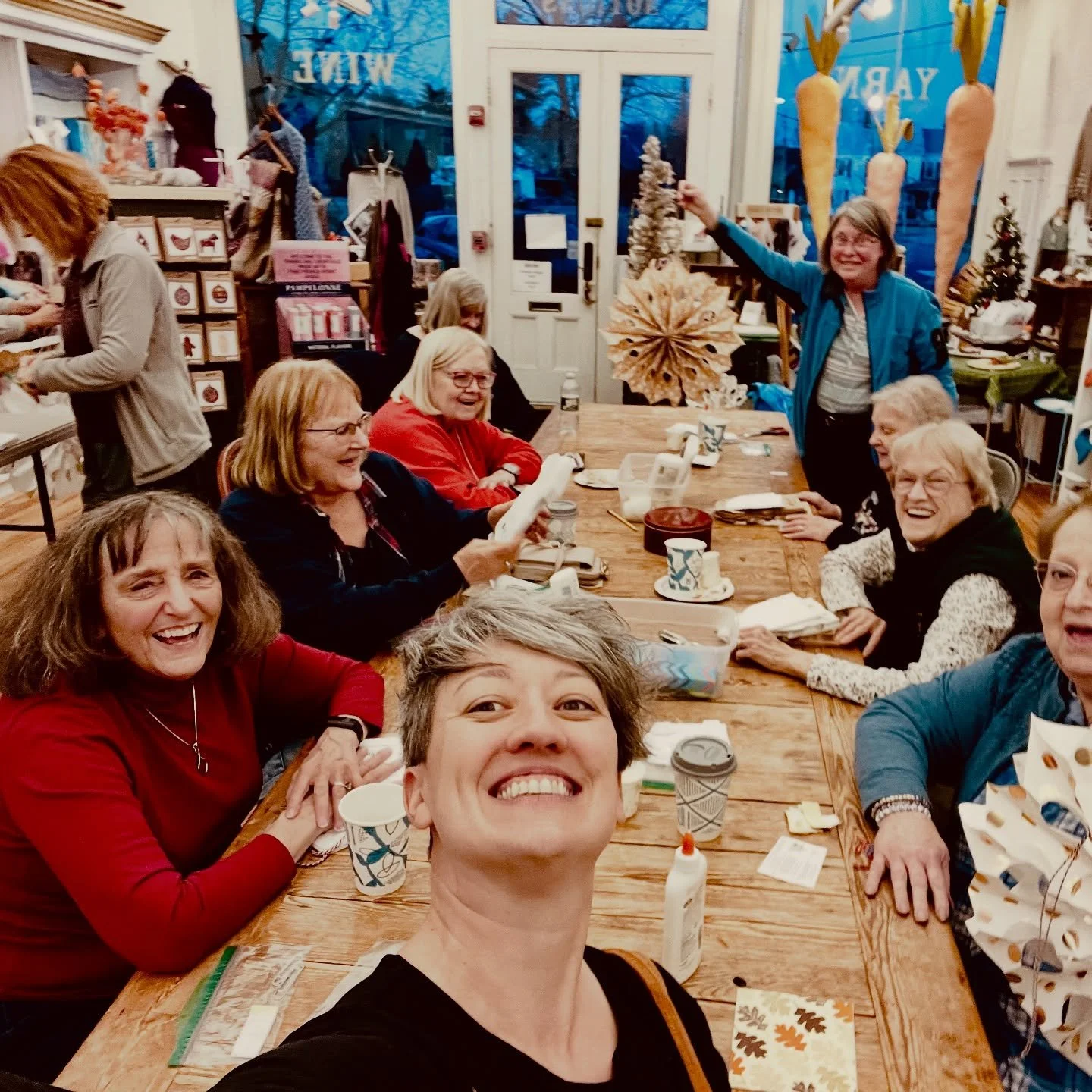 Spent the afternoon yesterday teaching a group of teachers (many who I&rsquo;ve known most of my life, and a few who even taught me!) how to make paper stars!

I love when teachers try to convince me they&rsquo;re &ldquo;not creative&rdquo;&hellip; a