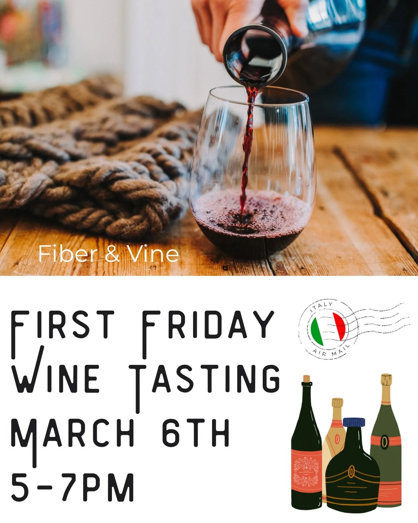 We&rsquo;ll be featuring Italian wines this First Friday! Join us 🍷 🇮🇹!