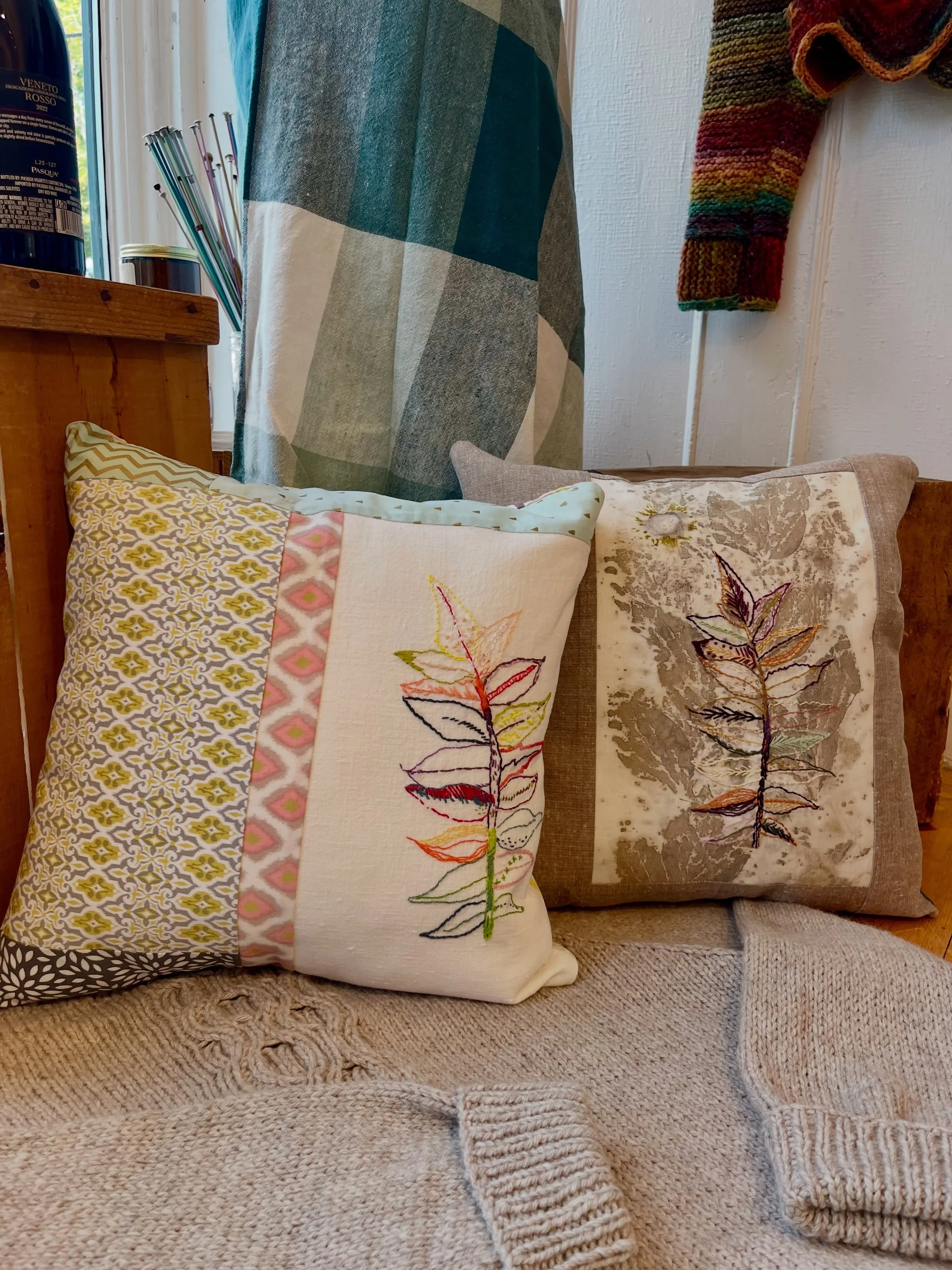 Two custom pillows, finally out the door! Thanks for your patience everyone!!