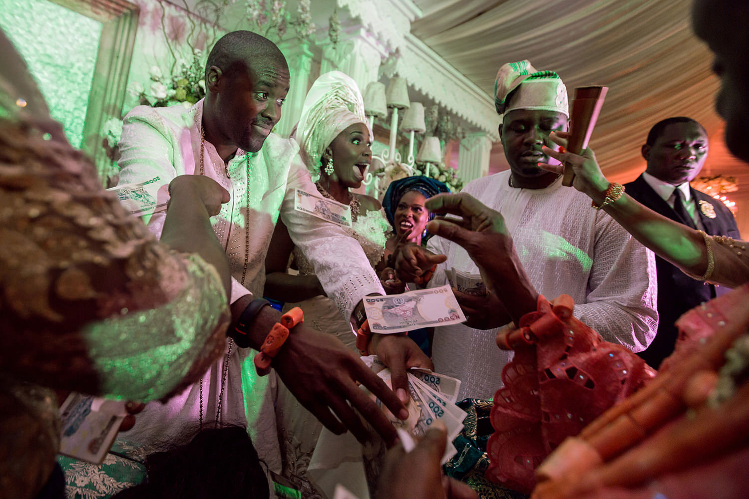"Money Dance" during a Royal Wedding in Benin City 