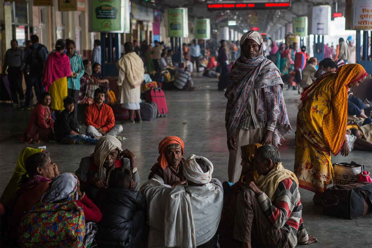 Aggra train station. India