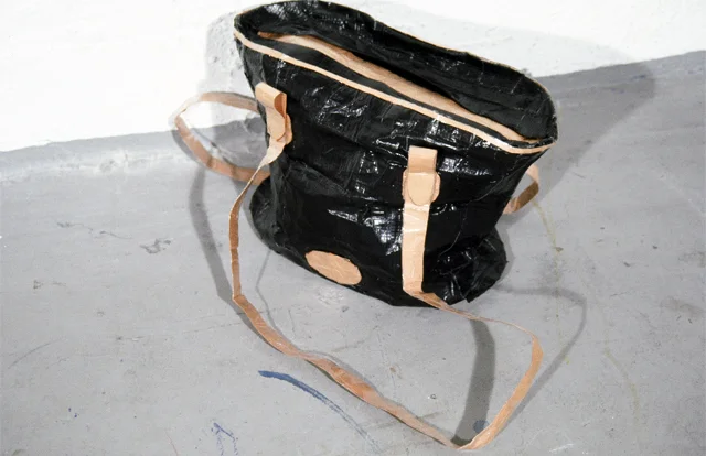 Replica, 2000. Dimensions variable. Duct tape and construction paper.