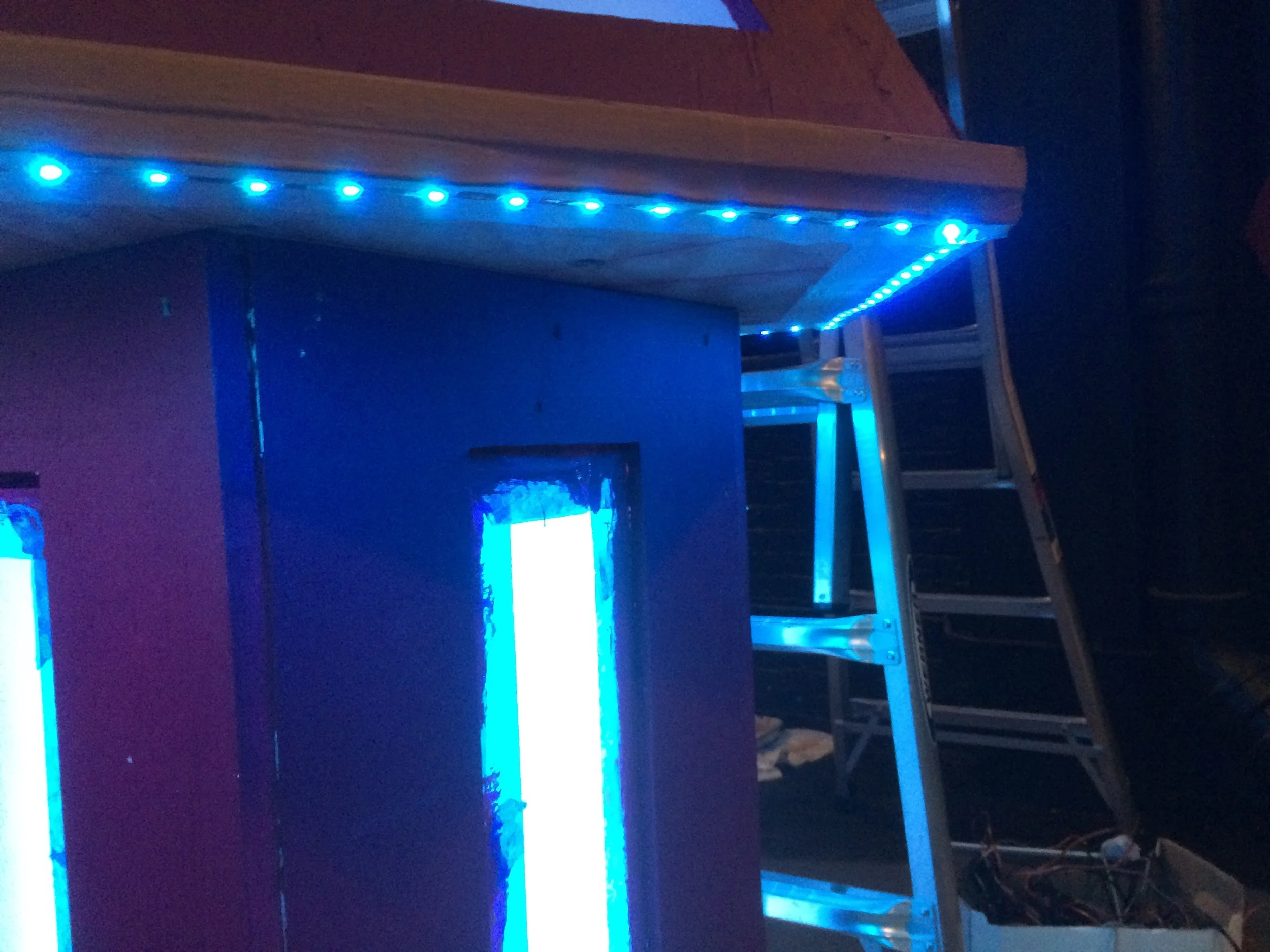 The underside of the console was lit from the interior and exterior.