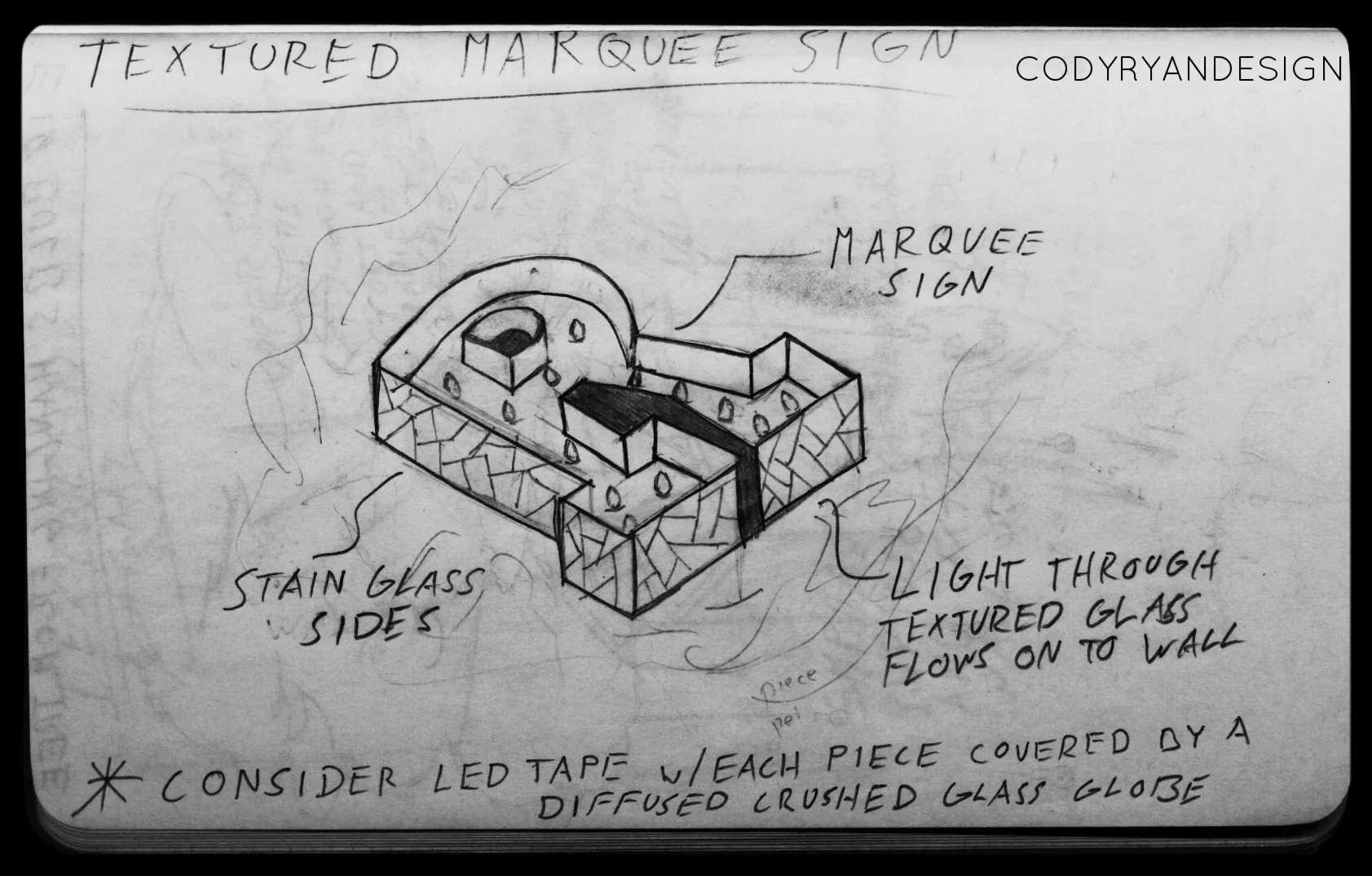 TEXTURED MARQUEE SIGN