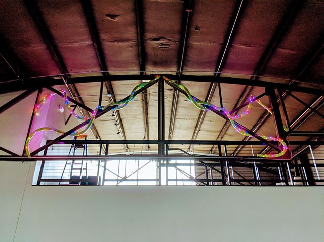 Come see this #lightart #installationart  and much more TOMORROW NIGHT during the &ldquo;Limited Space | Art Week Opening Ceremony&rdquo; gallery event at @curatedsm  in the East Village, Des Moines, IA. ⁣
⁣⁣
⁣For all the details check out the Art Be