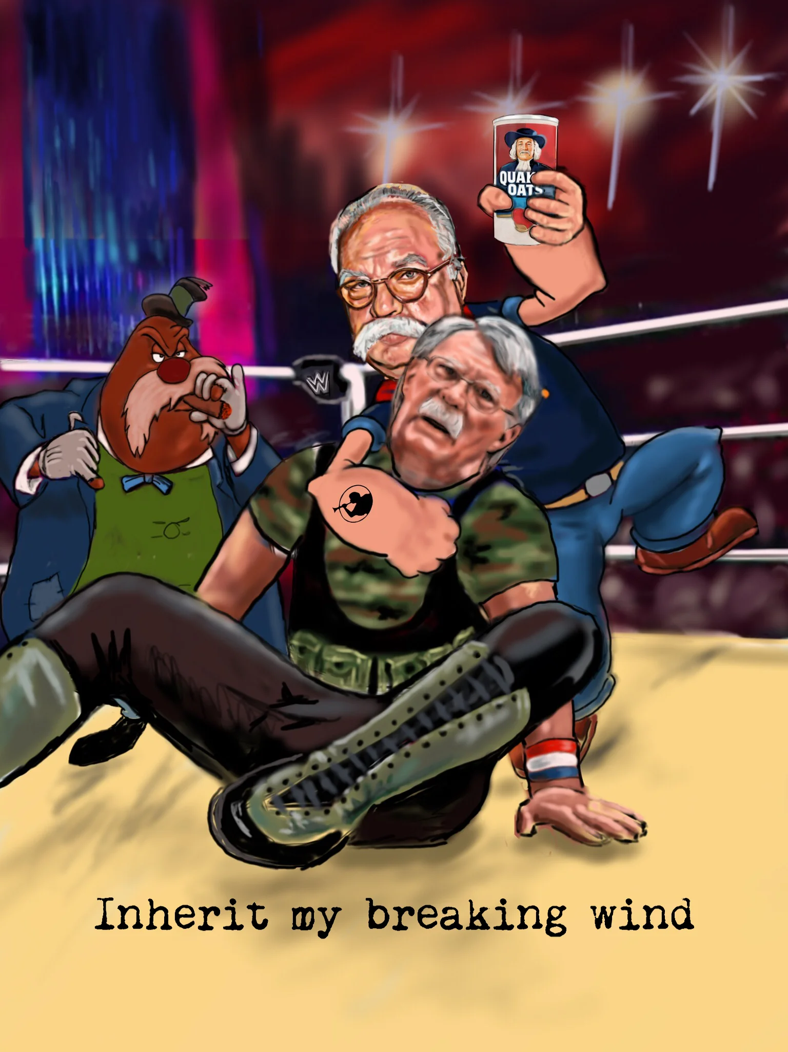 The time has come, the time has come, there can be only one Walrus mustache war monger