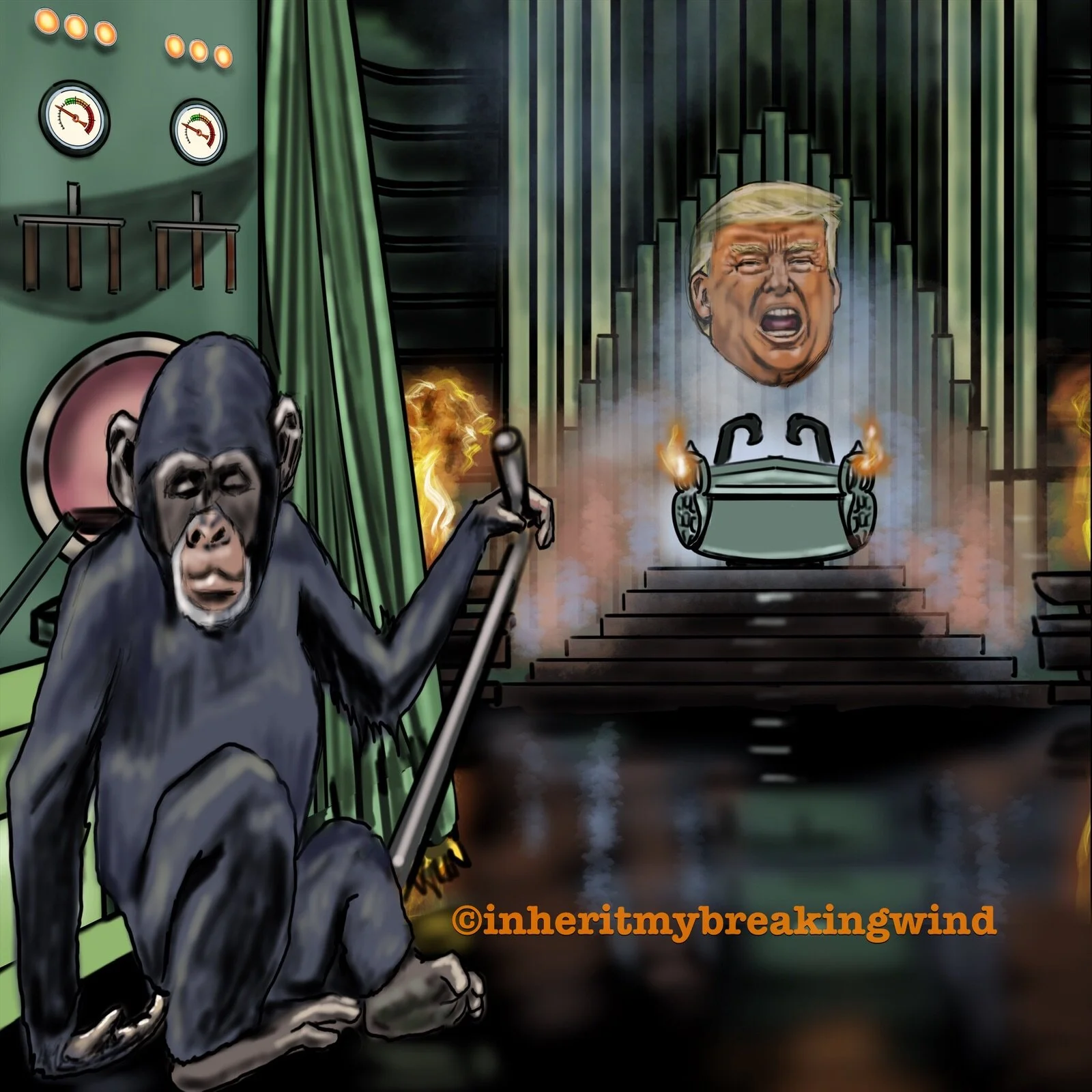 Pay no attention to the chimp digging in his ass behind the curtain