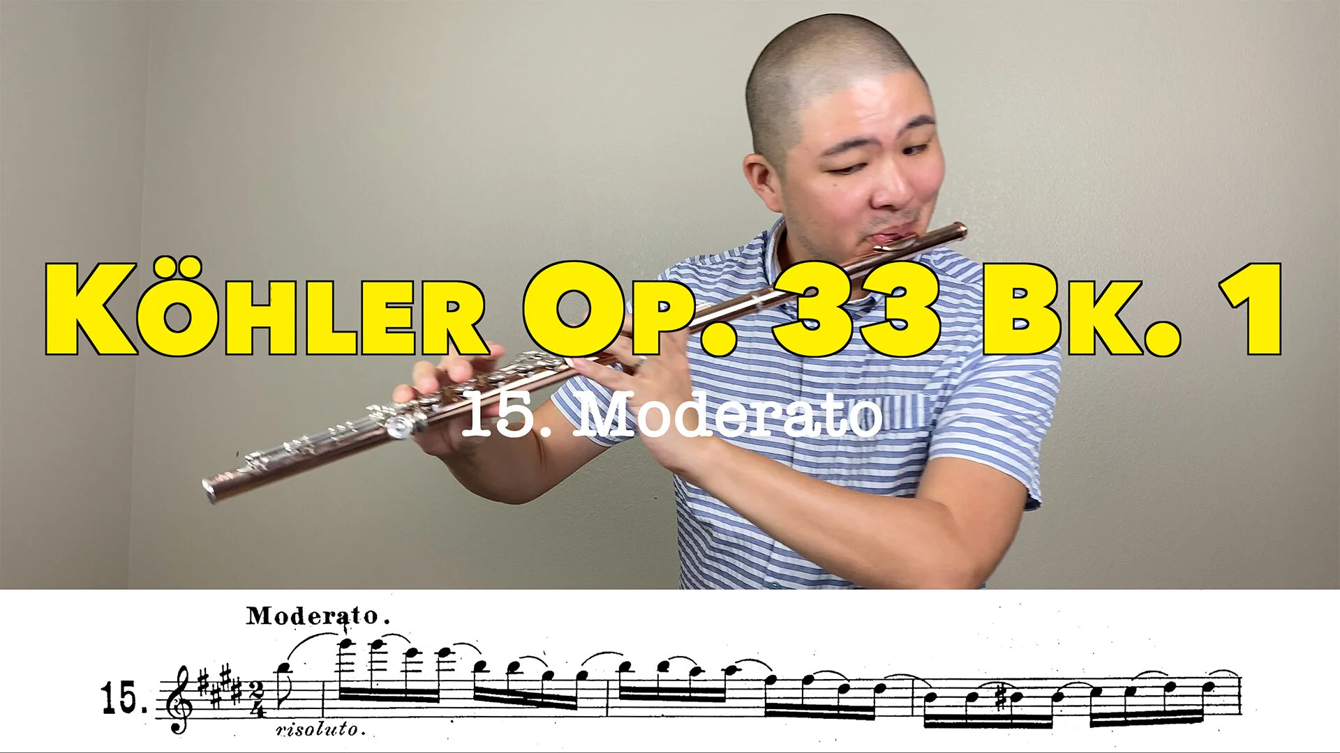 Kohler Flute Etudes Op. 33 Book 1 Melodious & Progressive Studies