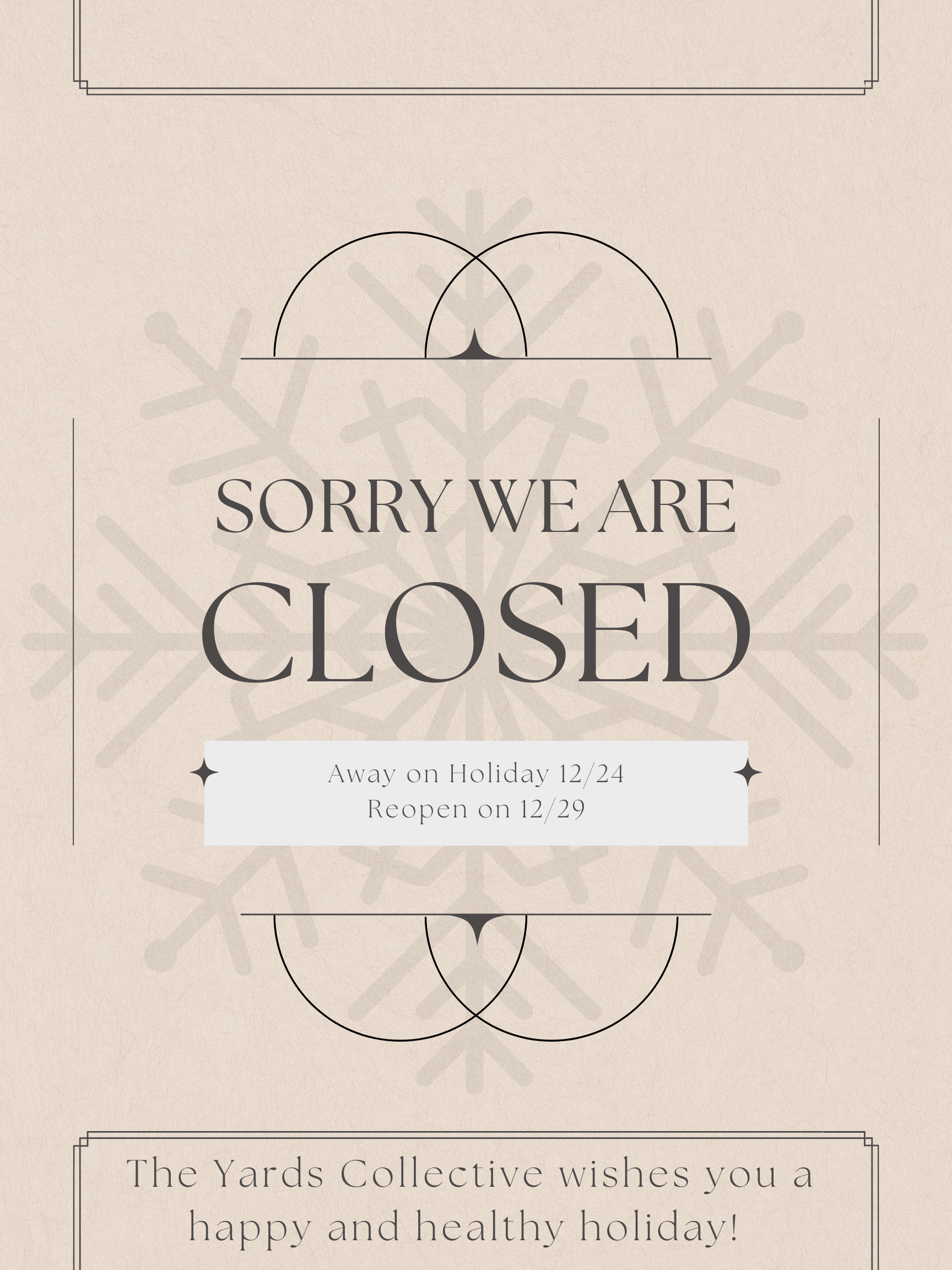 Closed for Holiday