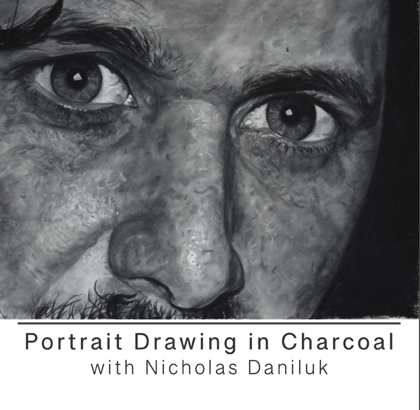 Portrait Drawing in Charcoal