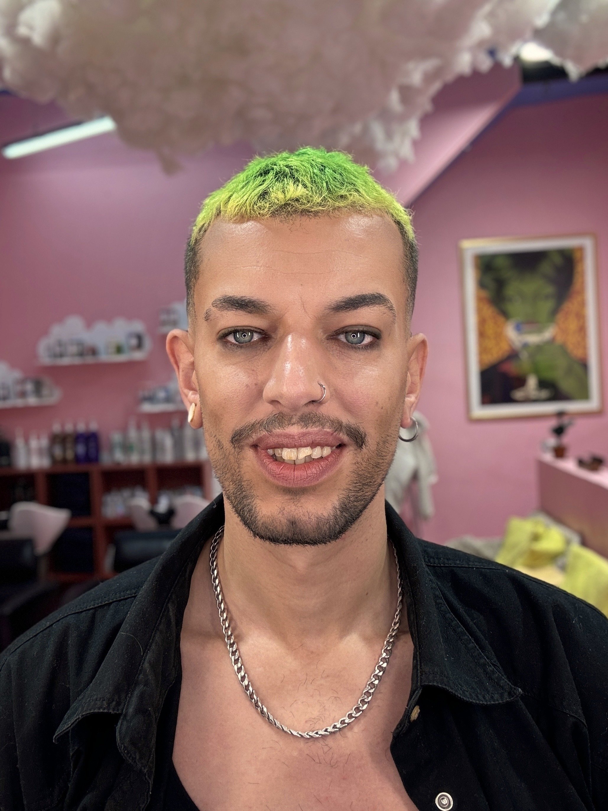 Alix, barber at Barber Below Manchester