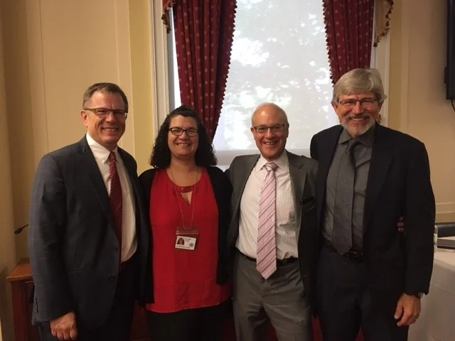 From left to right: Wilson Compton, MD, MPE, Kathy Collier, Richard F. Catalano, PhD, and Richard Spoth, PhD.