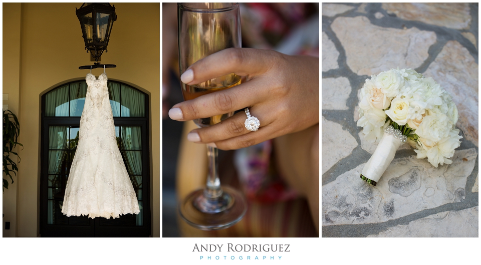 Bride details at Trump National Golf Course