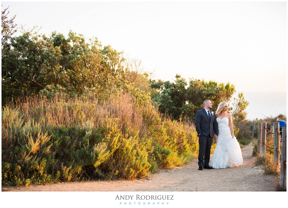 Bride and groom portrait at Trump National Golf Course