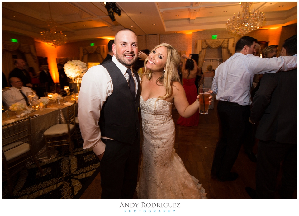 Bride and Groom at reception