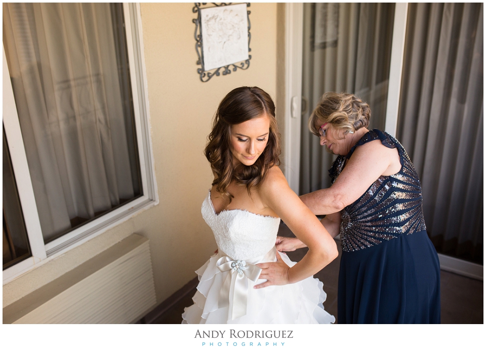 Bride Getting Ready with her Mom