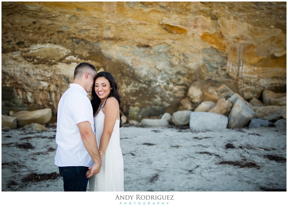 Bride and groom at Scripps Beach