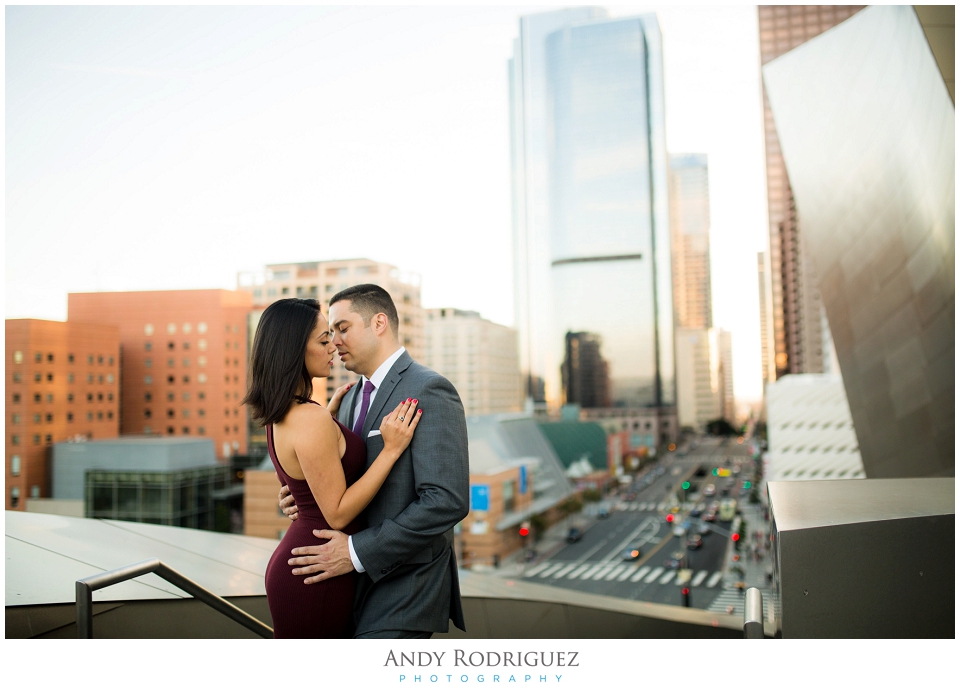 Downtown Los Angeles Engagement Photo 