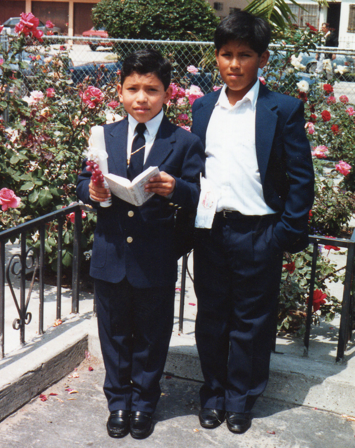 My bro and I at my First Communion. And yes, I was an altar boy.