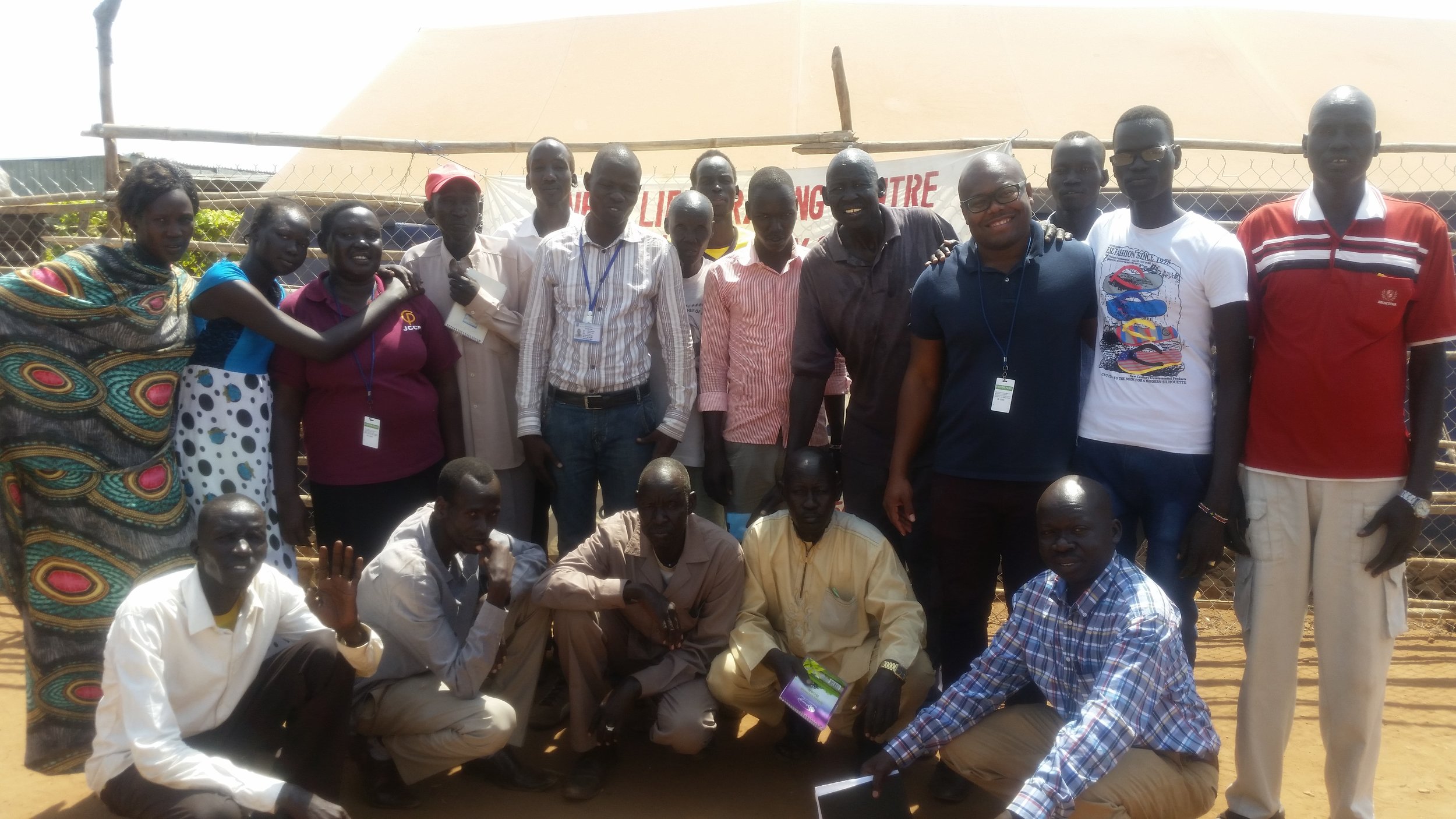 Leadership of the ONAD Peace Club at the UN Protection of Civilians site, in Juba.