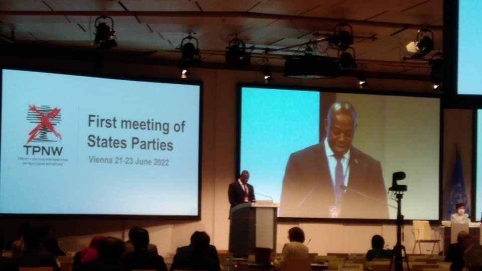 Representative of Ghana taking the floor in the high level segment. — at Vienna - Austria.