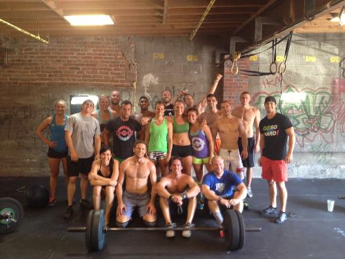 Crossfit group in Denver, my cousin Alyson third from left in back
