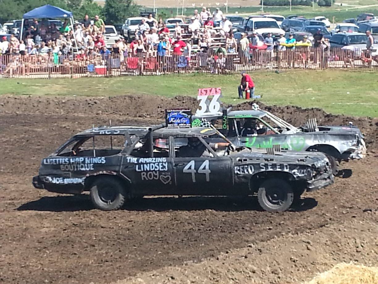 Derby car in the heat of the battle...#44 proved victorious! :)