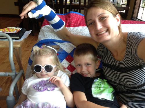 Selfie while watching some Dolphin Tale (or Umizoomi...?!) in the TempurPedic. Not sure why the shades are necessary. :)