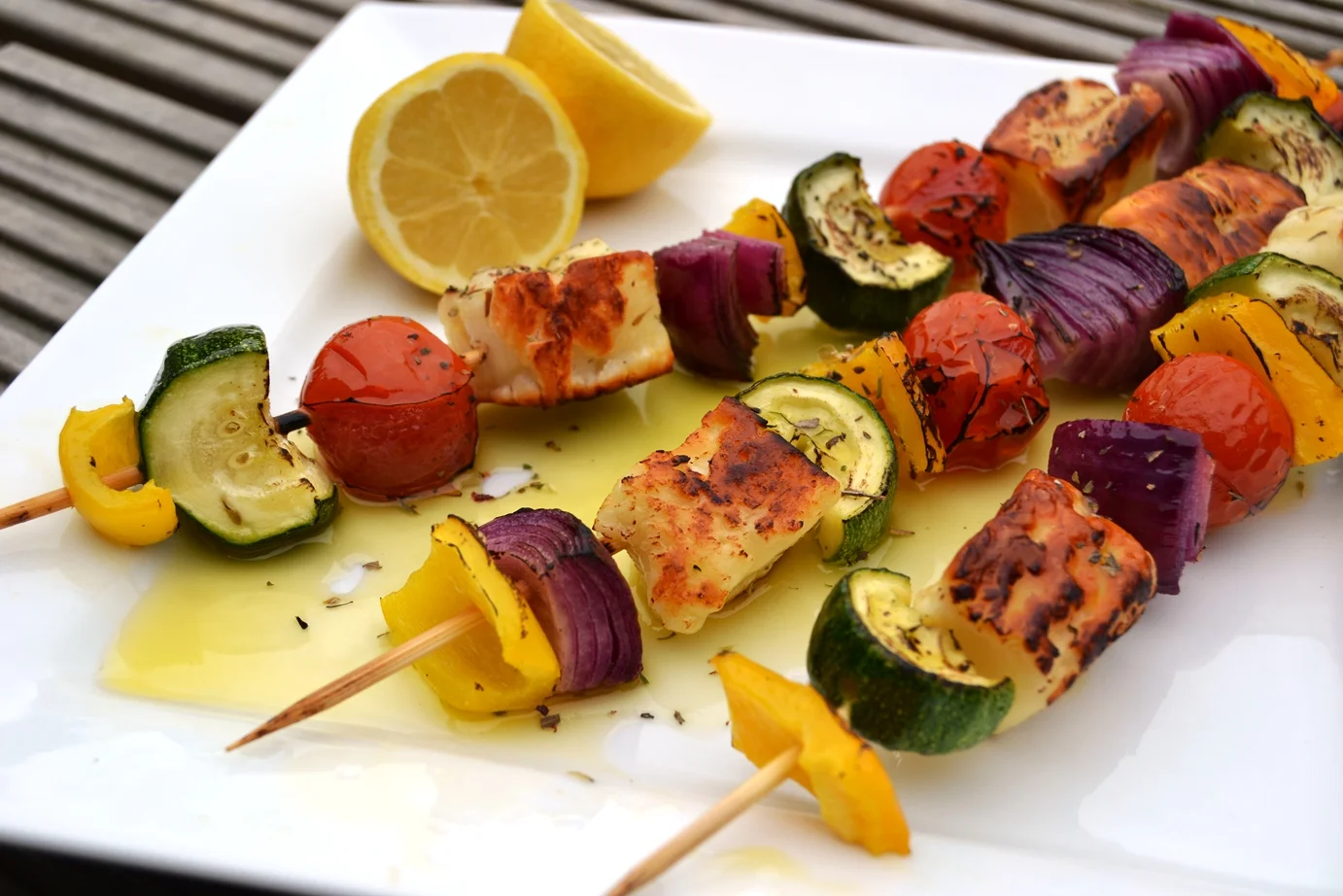 Veggie Kabobs Halloumi Cheese Kebabs Veggie Kabobs Halloumi Kebabs