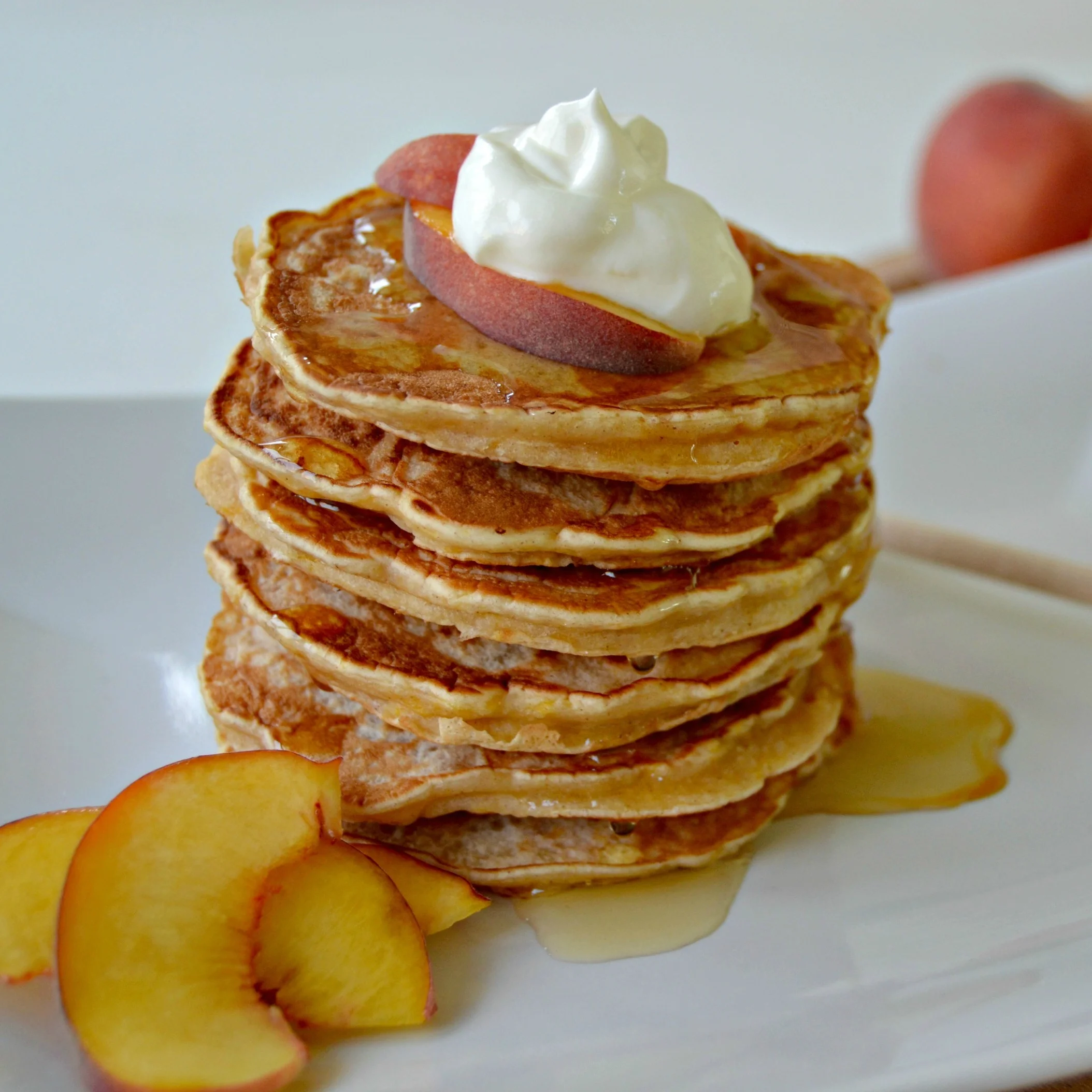 Spiced Peach Pancakes