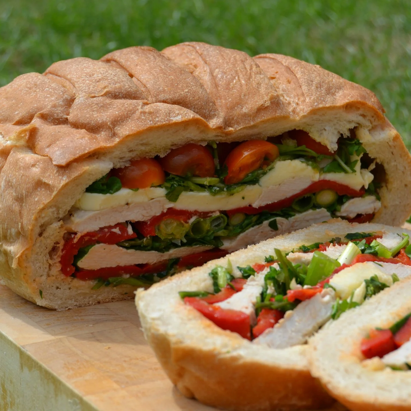 Turkey Pan Bagnat - Sandwich in a Loaf