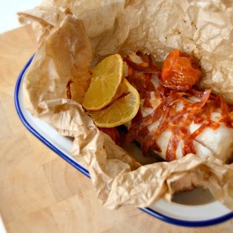Cod and Chorizo Parcels