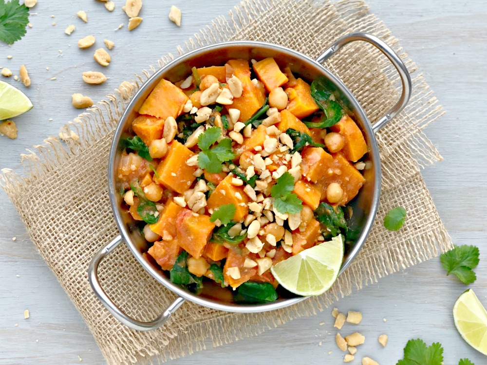 Sweet Potato, Spinach and Peanut Curry Vegan Friendly Curry — Gourmet Mum