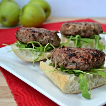 Pork, Apple and Cheddar Burgers