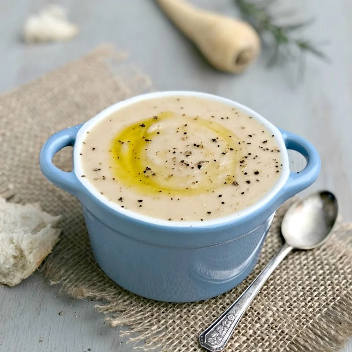 Quick & Easy Roast Parsnip Soup {for using up veggies}