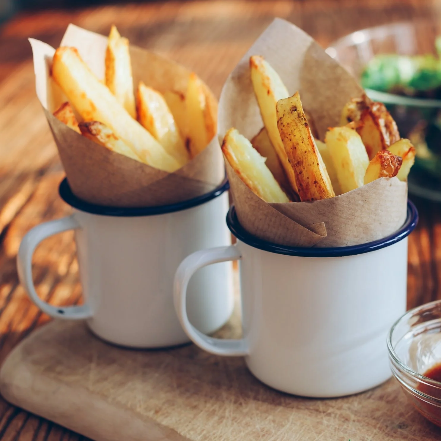 Healthy Homemade Oven-Baked Skin-On Chunky Chips