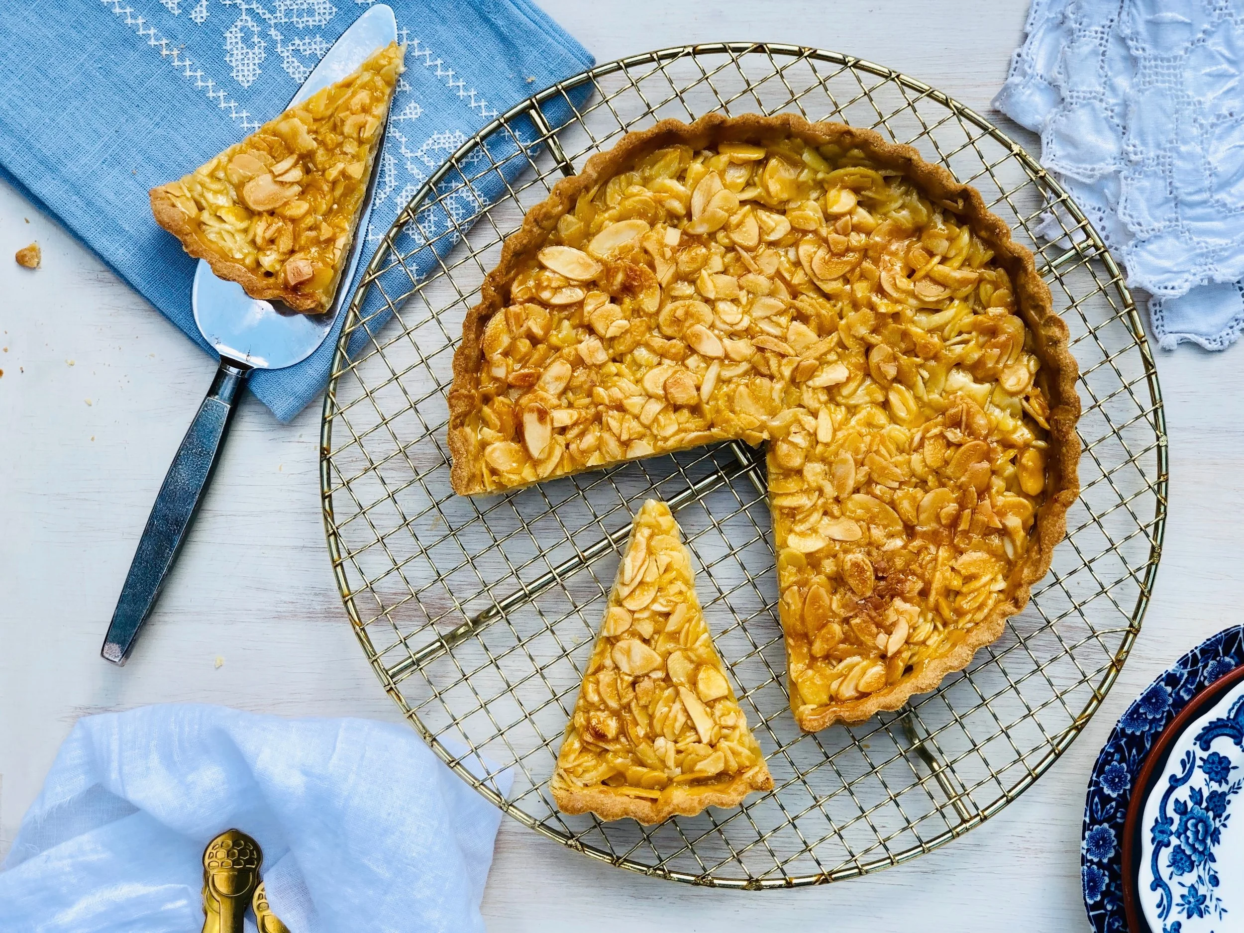 Portuguese Style Caramelised Almond Tart 1.jpg