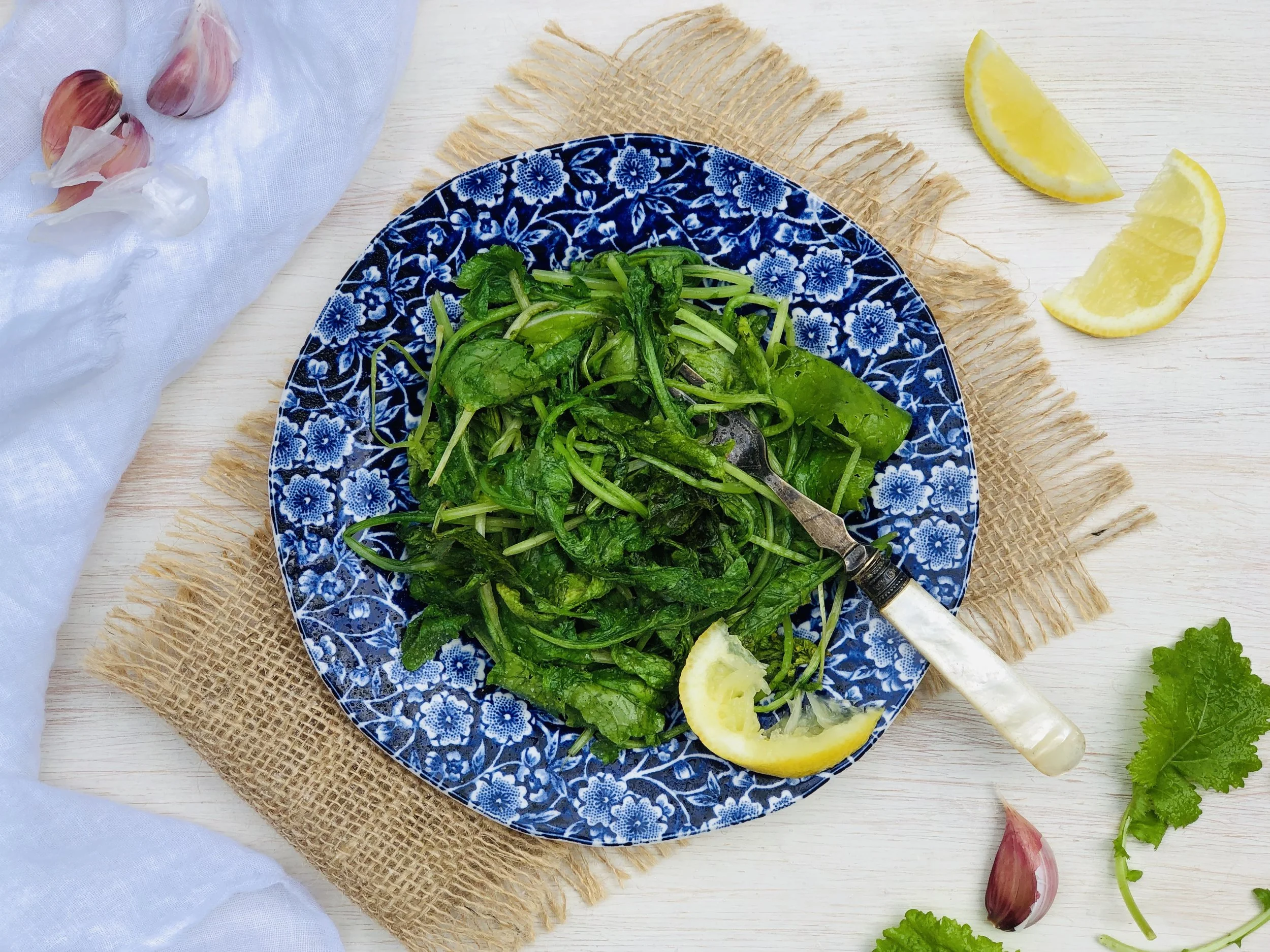 Pan fried turnip tops with garlic and lemon.jpg