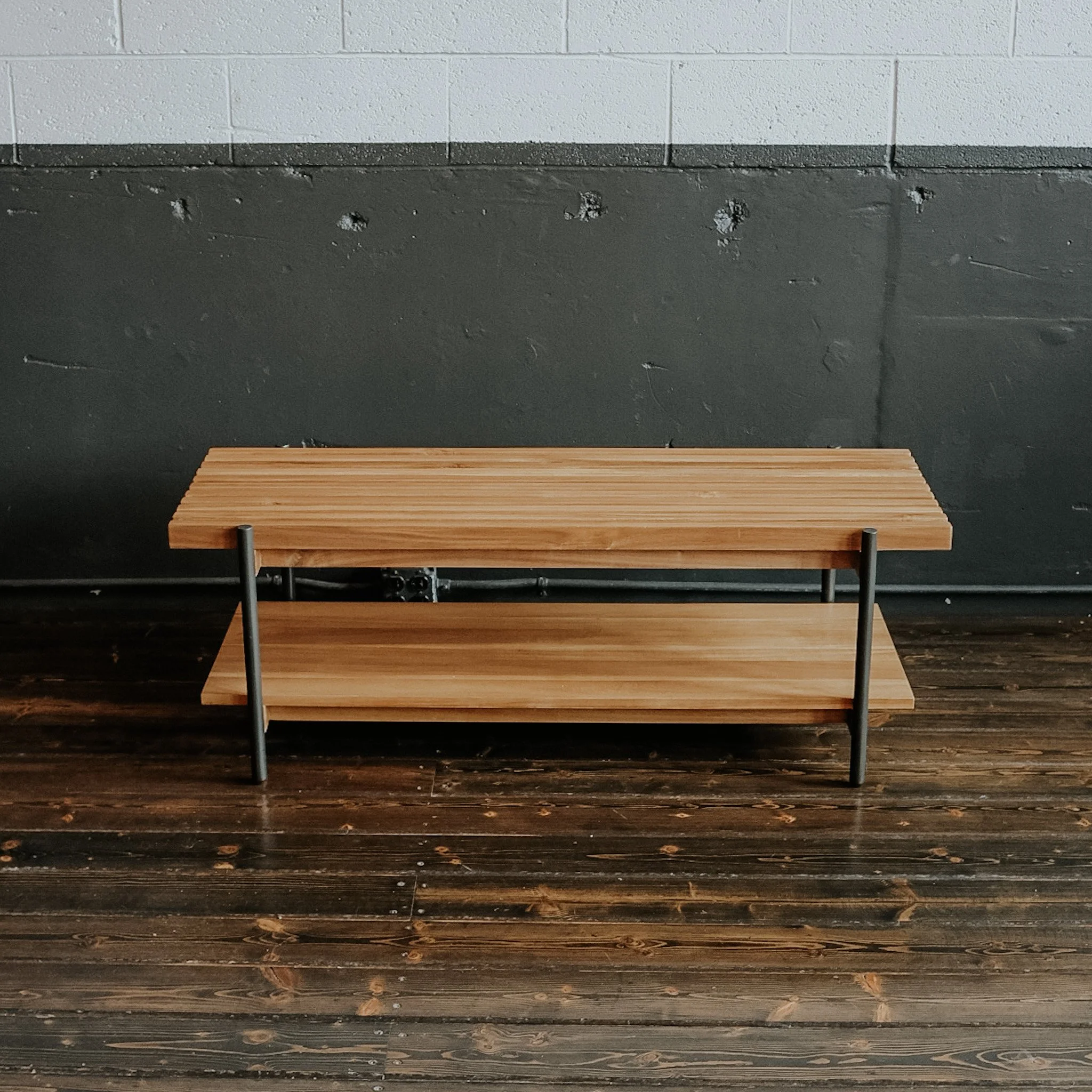 UP Rental: Wood Slat Coffee Table