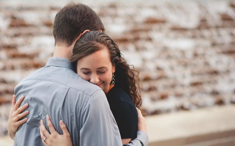 Kansas City Engagement at Barney Allis Plaza | Daniel + Christy